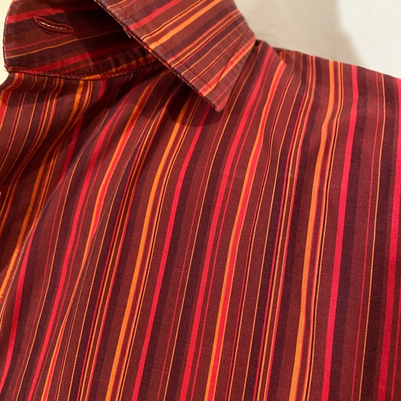 HUGO BOSS Men’s Striped Button Down Shirt Sz L - Picture 8 of 9